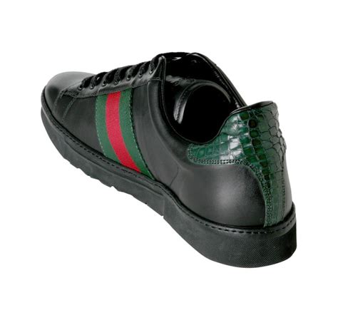 mens black gucci sneakers|authentic gucci sneakers for men.